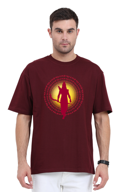 Jai Shree Ram – Men's Spiritual Graphic Oversized T-Shirt - SanatanSoul