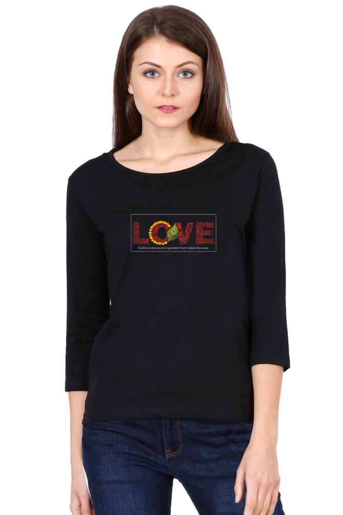 Krishna Love – Full Sleeve Women’s T-Shirt - SanatanSoul