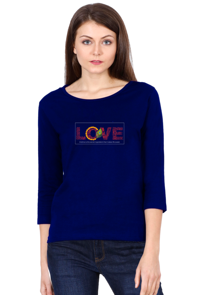 Krishna Love – Full Sleeve Women’s T-Shirt - SanatanSoul