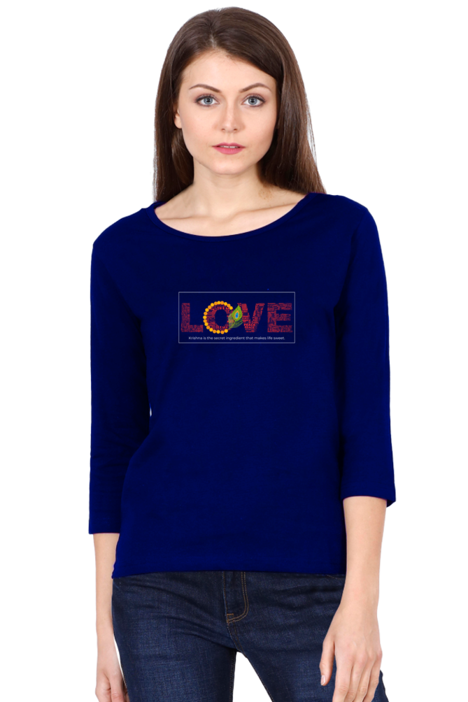Krishna Love – Full Sleeve Women’s T-Shirt - SanatanSoul