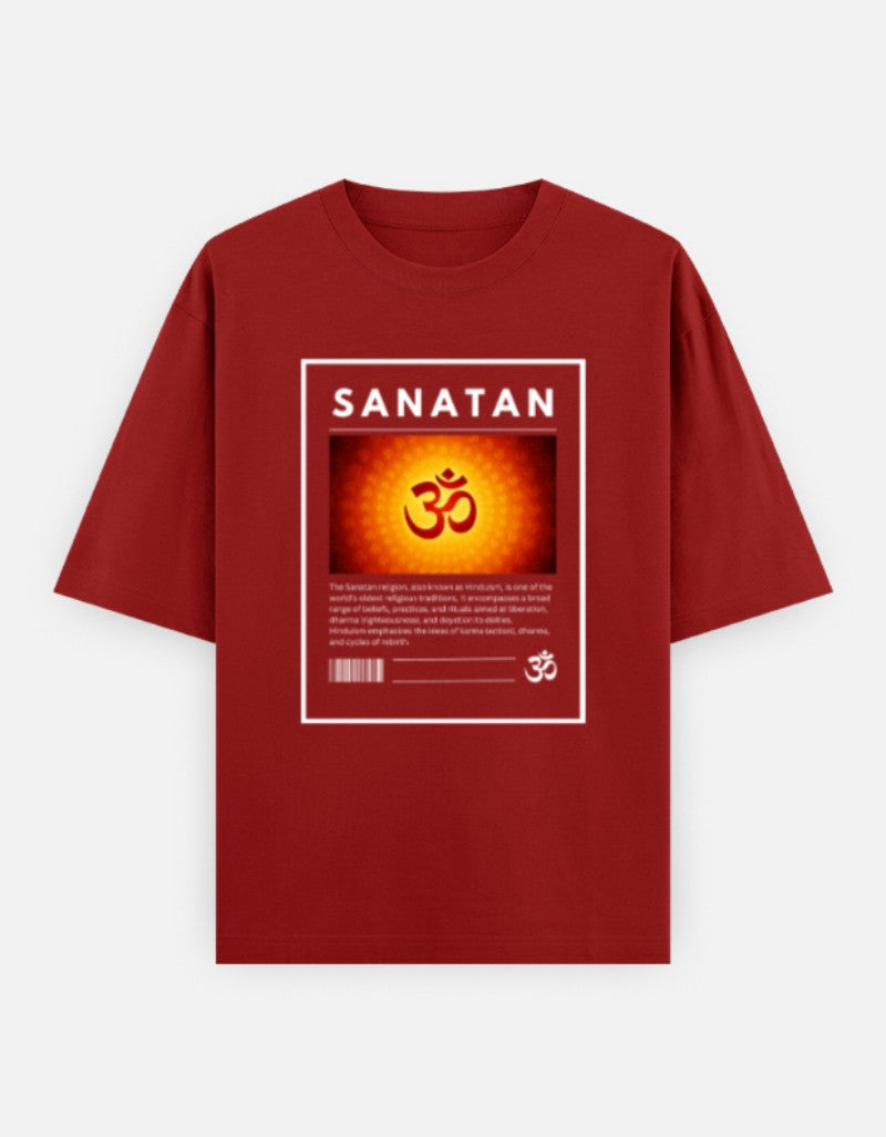 SANATAN Oversized Unisex cotton T-Shirt – “ॐ Eternal Dharma” Premium Hindu Edition - SanatanSoul