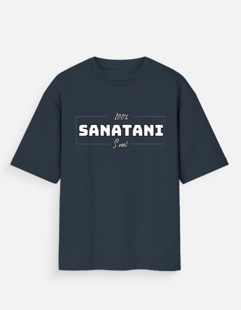 100% Sanatani classic Cotton T-shirt – Sanatan Dharma Hindu Spiritual Graphic oversized Tee for men - SanatanSoul