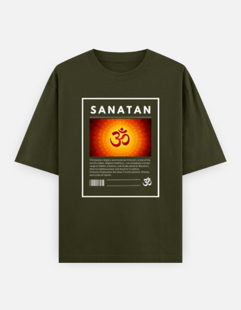 SANATAN Oversized Unisex cotton T-Shirt – “ॐ Eternal Dharma” Premium Hindu Edition - SanatanSoul