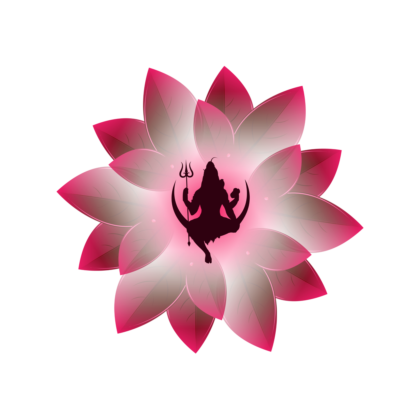 Mahadev Lotus Unisex Oversized T-Shirt - SanatanSoul