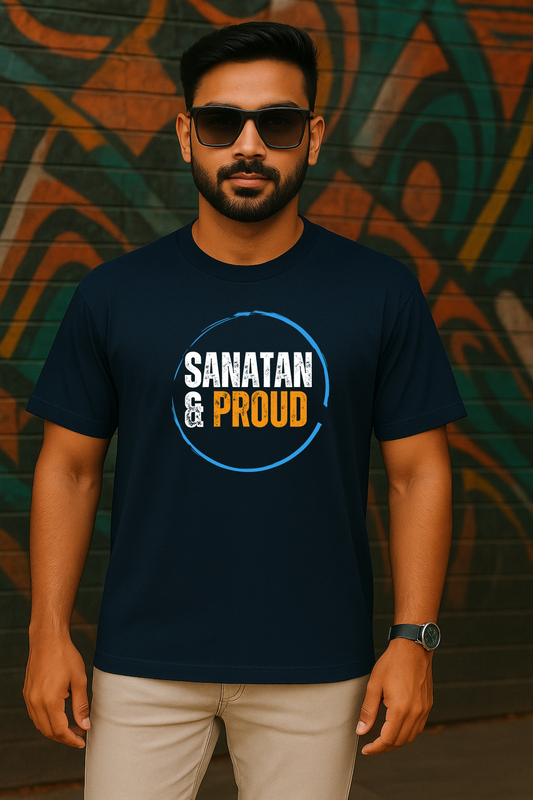 "Sanatan and Proud" – Graphic Unisex Oversized T-Shirt - SanatanSoul
