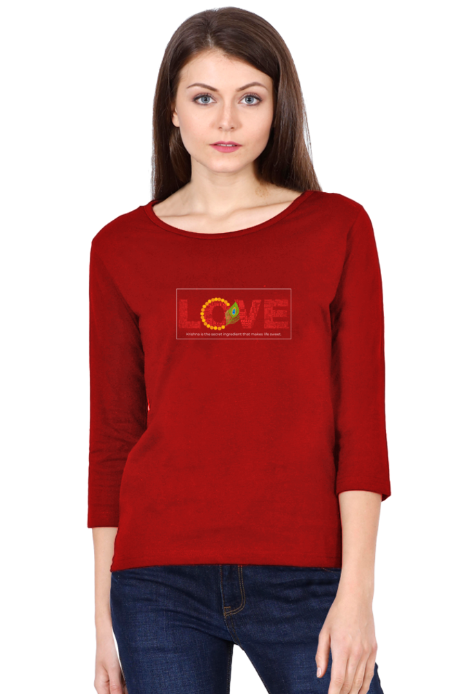 Krishna Love – Full Sleeve Women’s T-Shirt - SanatanSoul