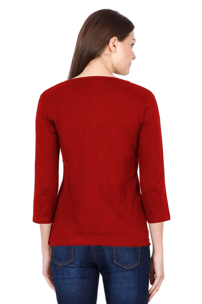 Divine Grace – Full Sleeve Krishna Silhouette T-Shirt (Women) - SanatanSoul