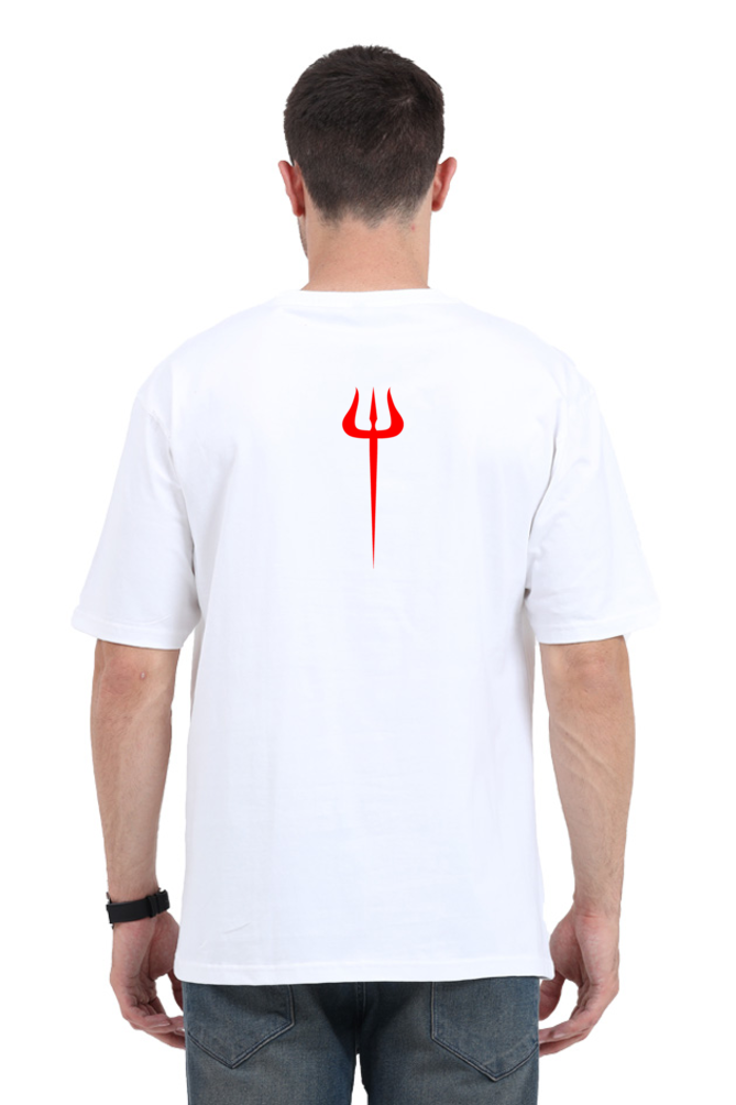 Divine Trishul Oversized Both Side Printed T-Shirt - SanatanSoul