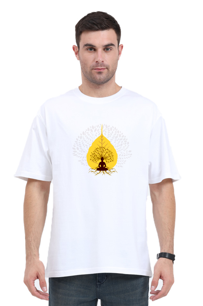 "What You Think, You Become" – Gautam Buddha Oversized T-Shirt - SanatanSoul
