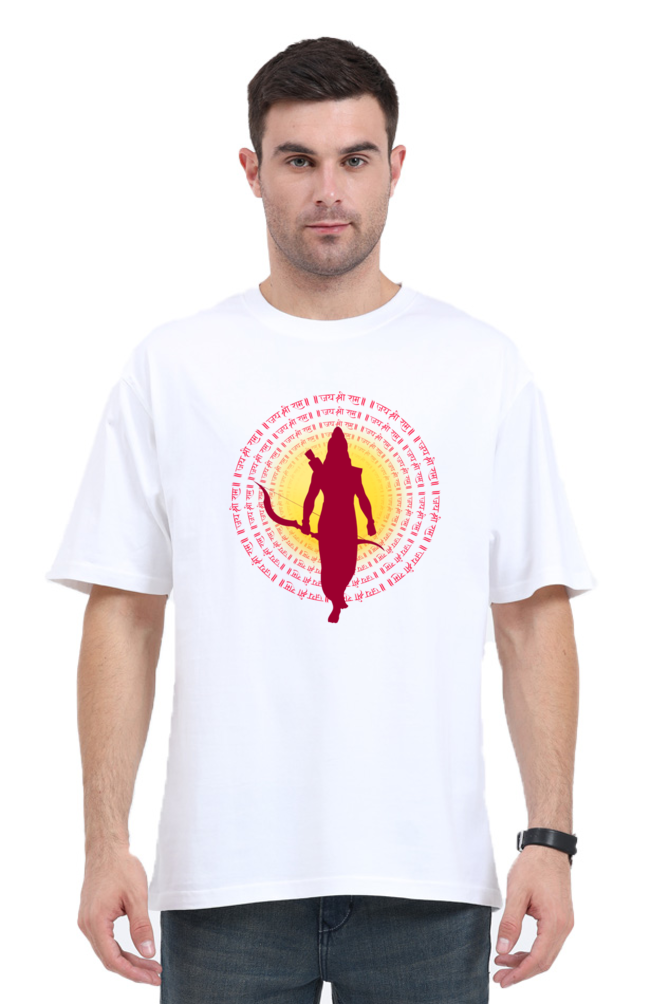 Jai Shree Ram – Men's Spiritual Graphic Oversized T-Shirt - SanatanSoul