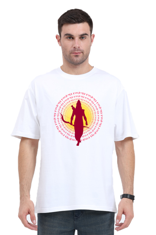Jai Shree Ram – Men's Spiritual Graphic Oversized T-Shirt - SanatanSoul