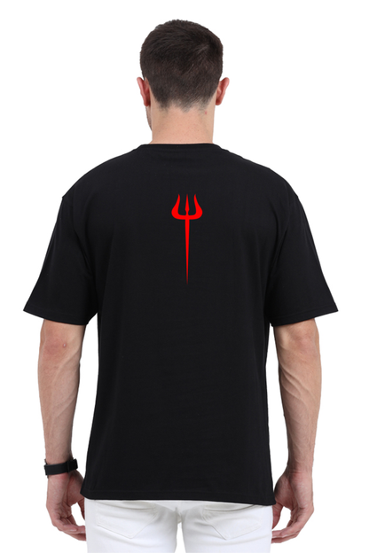Divine Trishul Oversized Both Side Printed T-Shirt - SanatanSoul