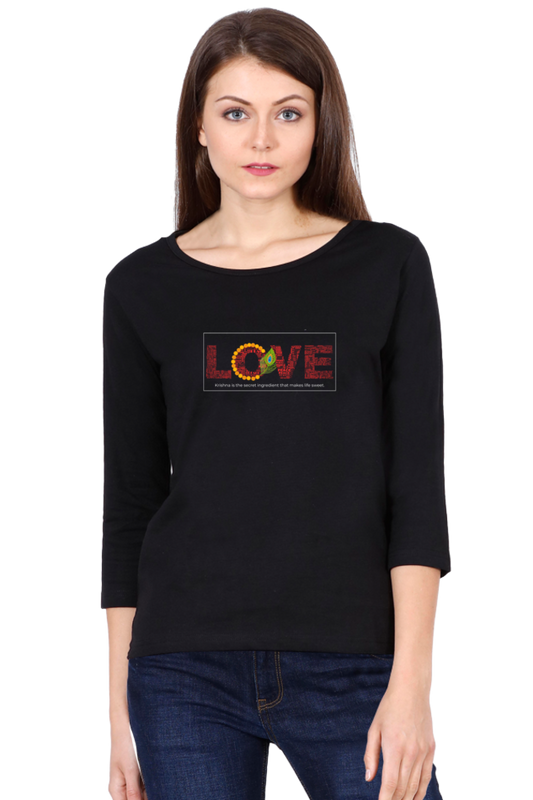 Krishna Love – Full Sleeve Women’s T-Shirt - SanatanSoul