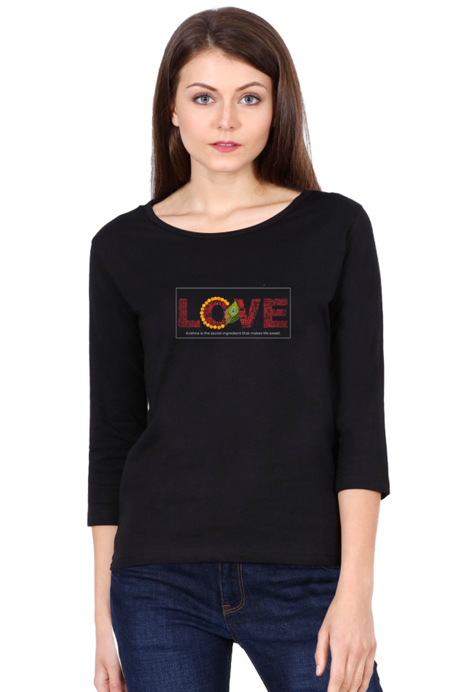 Krishna Love – Full Sleeve Women’s T-Shirt - SanatanSoul