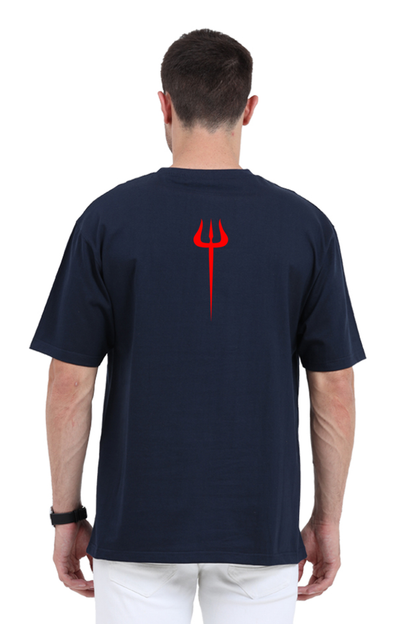 Divine Trishul Oversized Both Side Printed T-Shirt - SanatanSoul