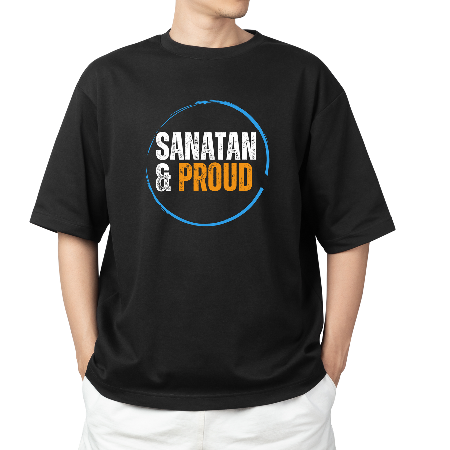 "Sanatan and Proud" – Graphic Unisex Oversized T-Shirt - SanatanSoul