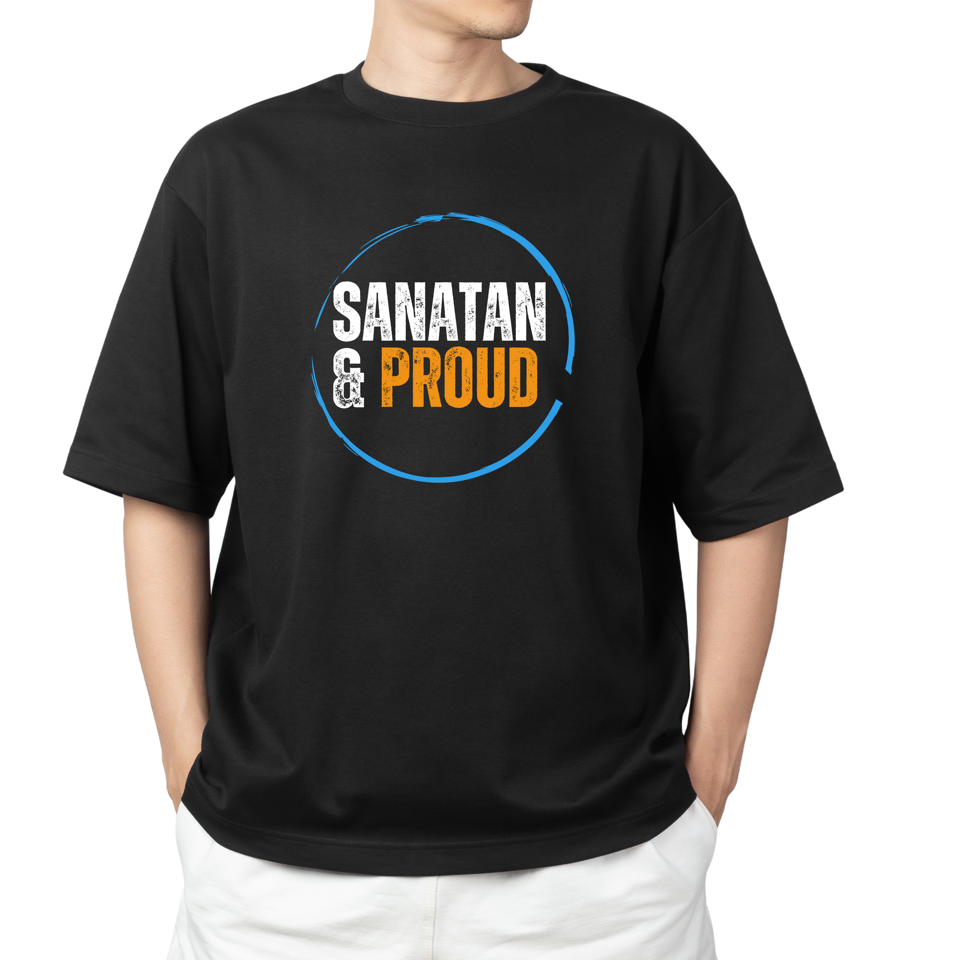 "Sanatan and Proud" – Graphic Unisex Oversized T-Shirt - SanatanSoul