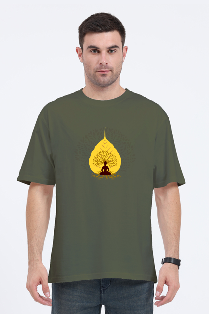 "What You Think, You Become" – Gautam Buddha Oversized T-Shirt - SanatanSoul