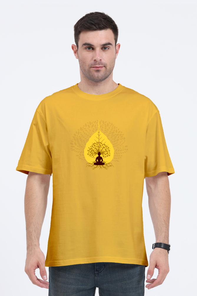 "What You Think, You Become" – Gautam Buddha Oversized T-Shirt - SanatanSoul