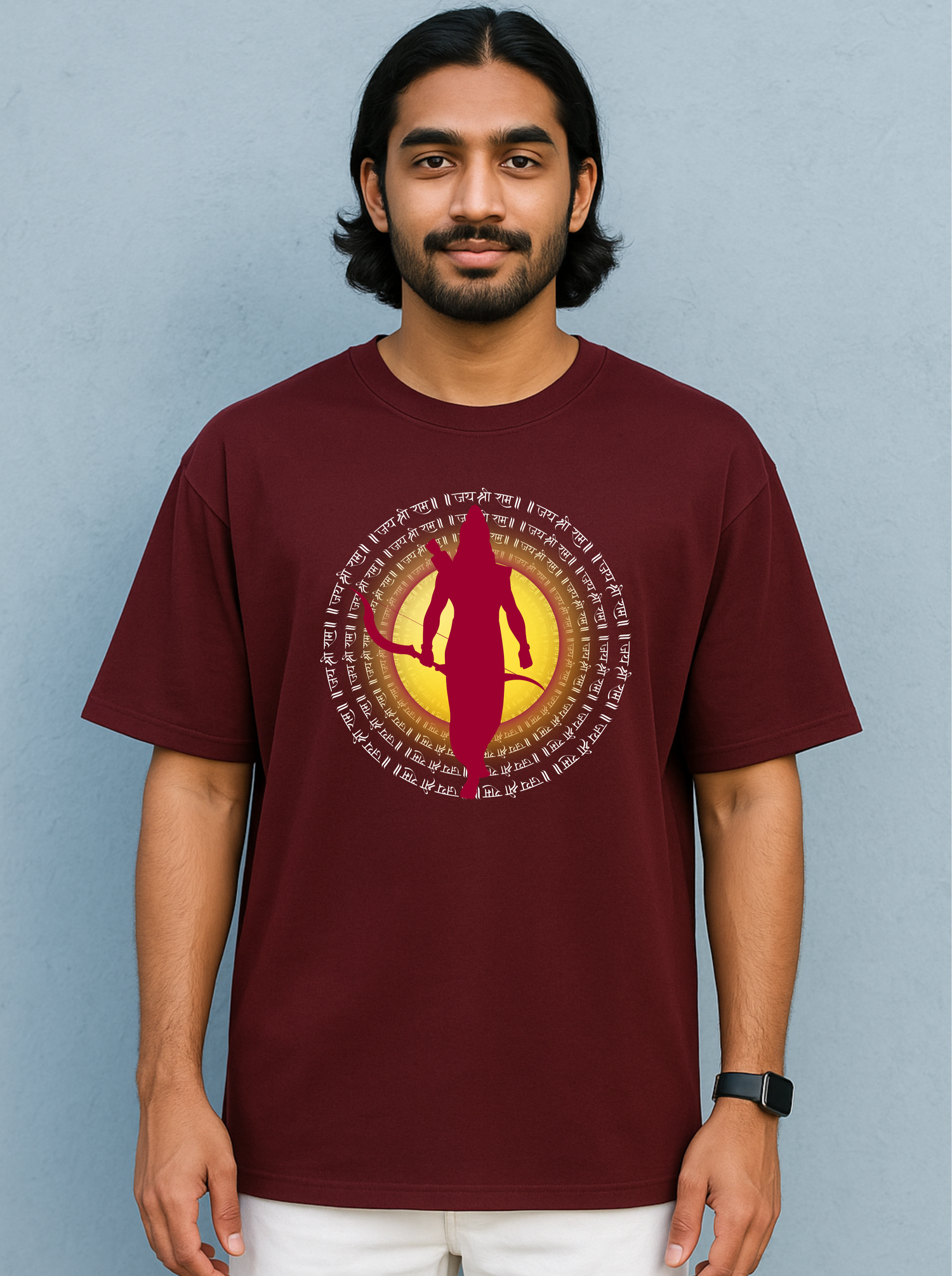 Jai Shree Ram Oversized T-Shirt — Premium Sanatani Hindu Spiritual Tee for Men & Women - SanatanSoul