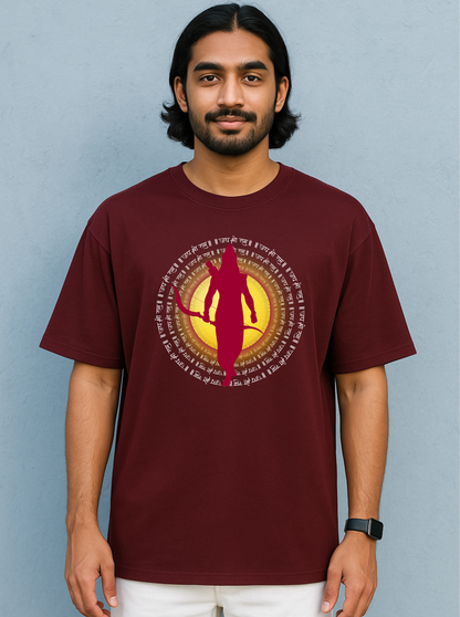Jai Shree Ram Oversized T-Shirt — Premium Sanatani Hindu Spiritual Tee for Men & Women - SanatanSoul