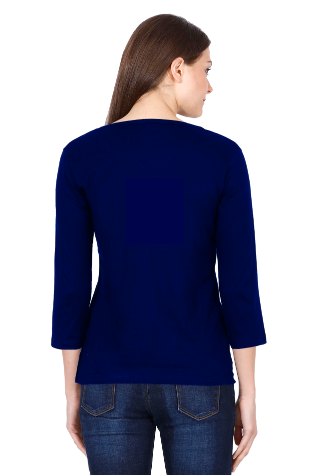 Divine Grace – Full Sleeve Krishna Silhouette T-Shirt (Women) - SanatanSoul