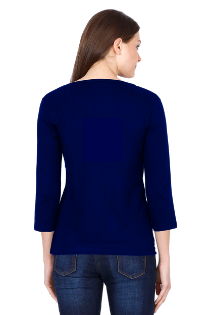 Divine Grace – Full Sleeve Krishna Silhouette T-Shirt (Women) - SanatanSoul