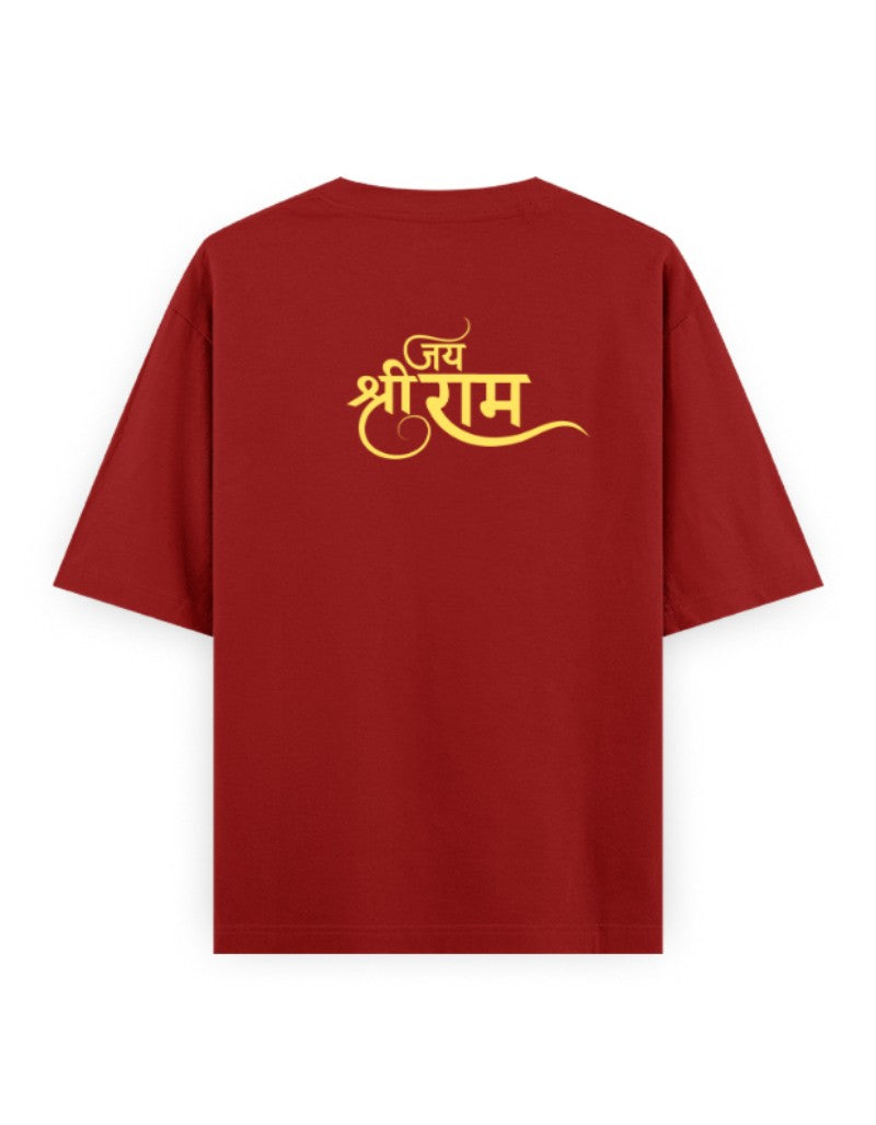 Jai Shree Ram Oversized T-Shirt — Premium Sanatani Hindu Spiritual Tee for Men & Women - SanatanSoul