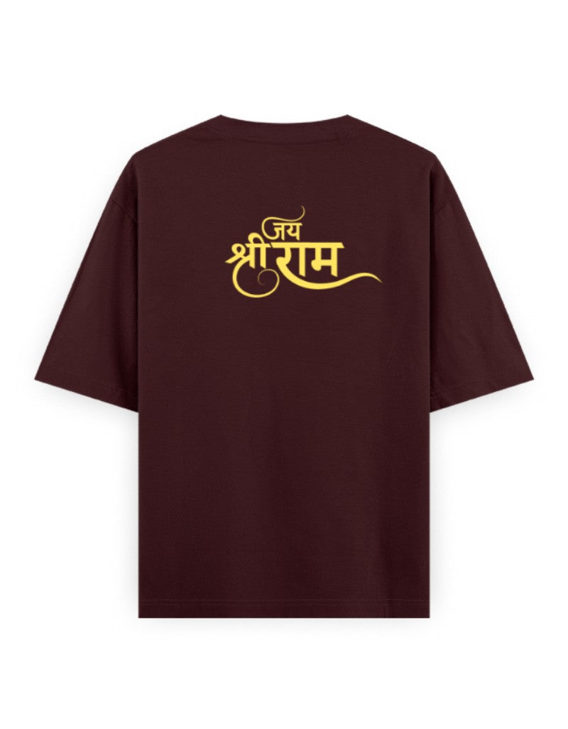Jai Shree Ram Oversized T-Shirt — Premium Sanatani Hindu Spiritual Tee for Men & Women - SanatanSoul