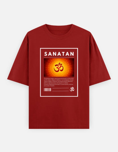 SANATAN Oversized Unisex cotton T-Shirt – “ॐ Eternal Dharma” Premium Hindu Edition - SanatanSoul