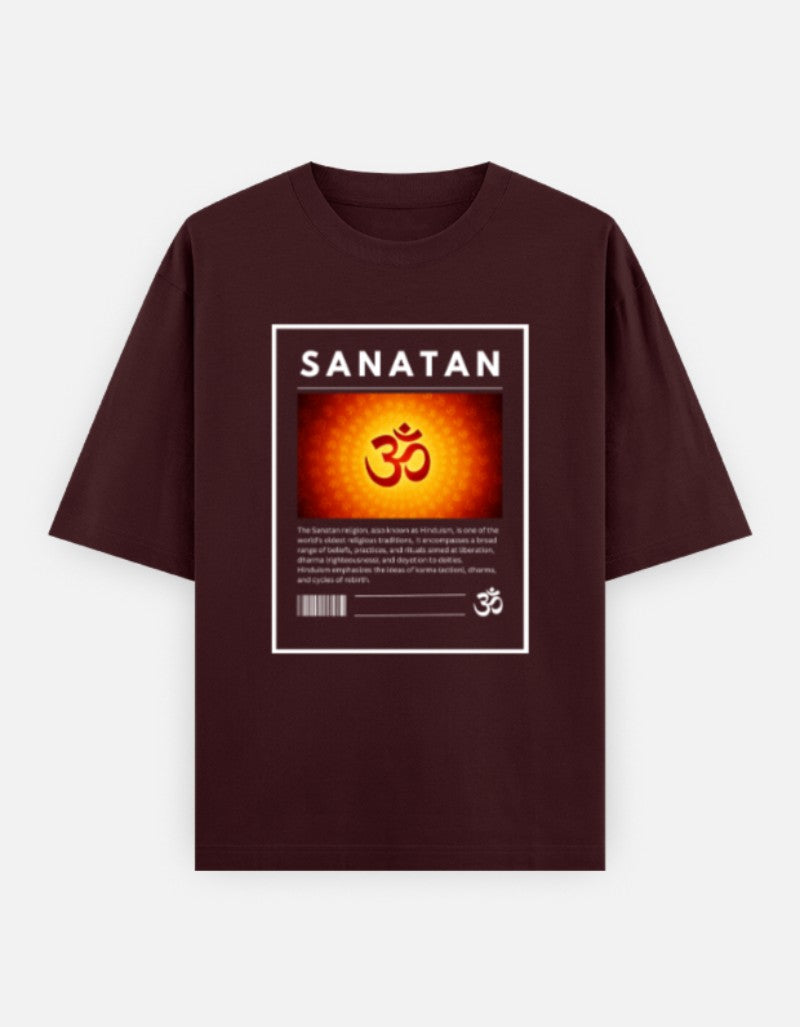 SANATAN Oversized Unisex cotton T-Shirt – “ॐ Eternal Dharma” Premium Hindu Edition - SanatanSoul