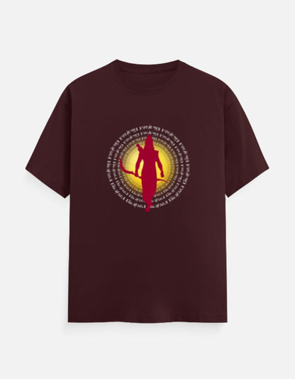 Jai Shree Ram round neck cotton T-Shirt — Sanatani Hindu Spiritual Tee for Men & Women - SanatanSoul