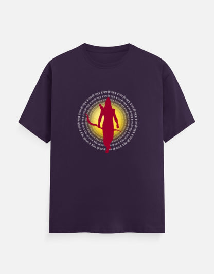 Jai Shree Ram round neck cotton T-Shirt — Sanatani Hindu Spiritual Tee for Men & Women - SanatanSoul