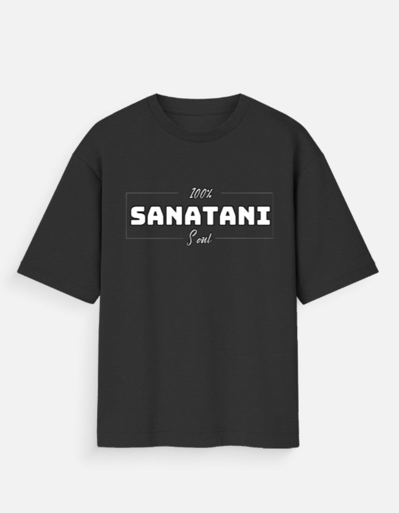 100% Sanatani classic Cotton T-shirt – Sanatan Dharma Hindu Spiritual Graphic oversized Tee for men - SanatanSoul