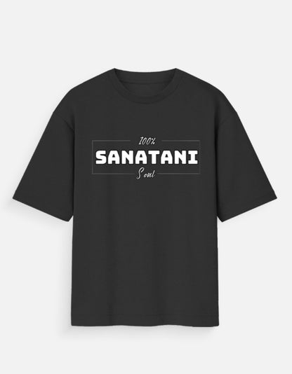 100% Sanatani classic Cotton T-shirt – Sanatan Dharma Hindu Spiritual Graphic oversized Tee for men - SanatanSoul