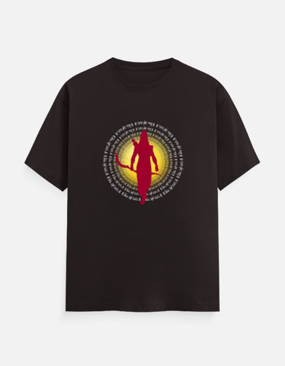 Jai Shree Ram round neck cotton T-Shirt — Sanatani Hindu Spiritual Tee for Men & Women - SanatanSoul