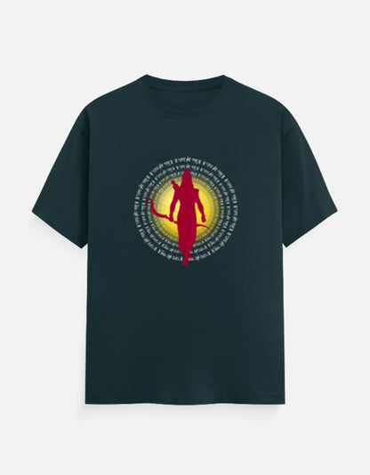 Jai Shree Ram round neck cotton T-Shirt — Sanatani Hindu Spiritual Tee for Men & Women - SanatanSoul