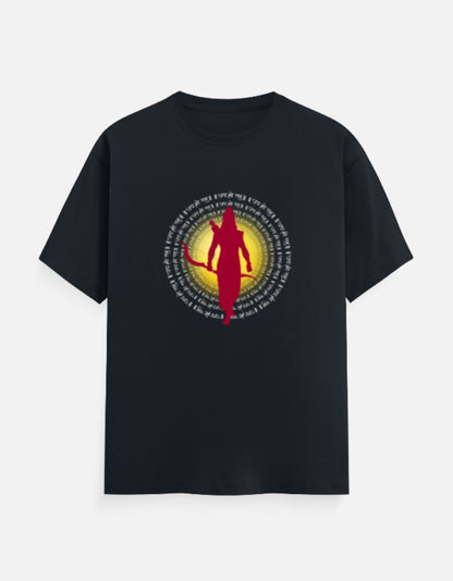 Jai Shree Ram round neck cotton T-Shirt — Sanatani Hindu Spiritual Tee for Men & Women - SanatanSoul