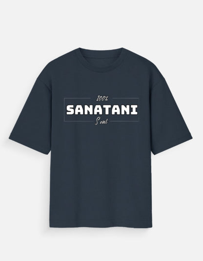 100% Sanatani classic Cotton T-shirt – Sanatan Dharma Hindu Spiritual Graphic oversized Tee for men - SanatanSoul