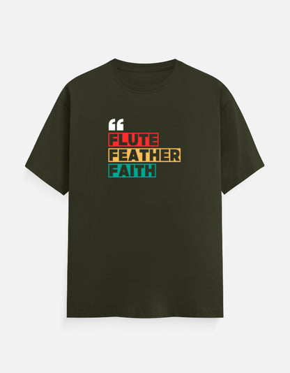 Krishna cotton T-shirt, spiritual sanatan graphic unisex tee - SanatanSoul