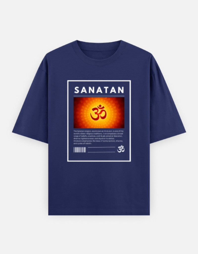 SANATAN Oversized Unisex cotton T-Shirt – “ॐ Eternal Dharma” Premium Hindu Edition - SanatanSoul