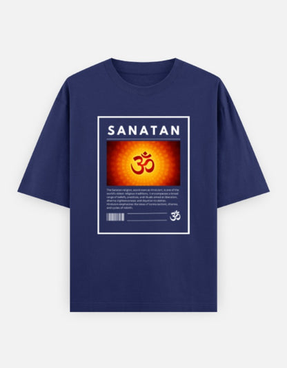 SANATAN Oversized Unisex cotton T-Shirt – “ॐ Eternal Dharma” Premium Hindu Edition - SanatanSoul