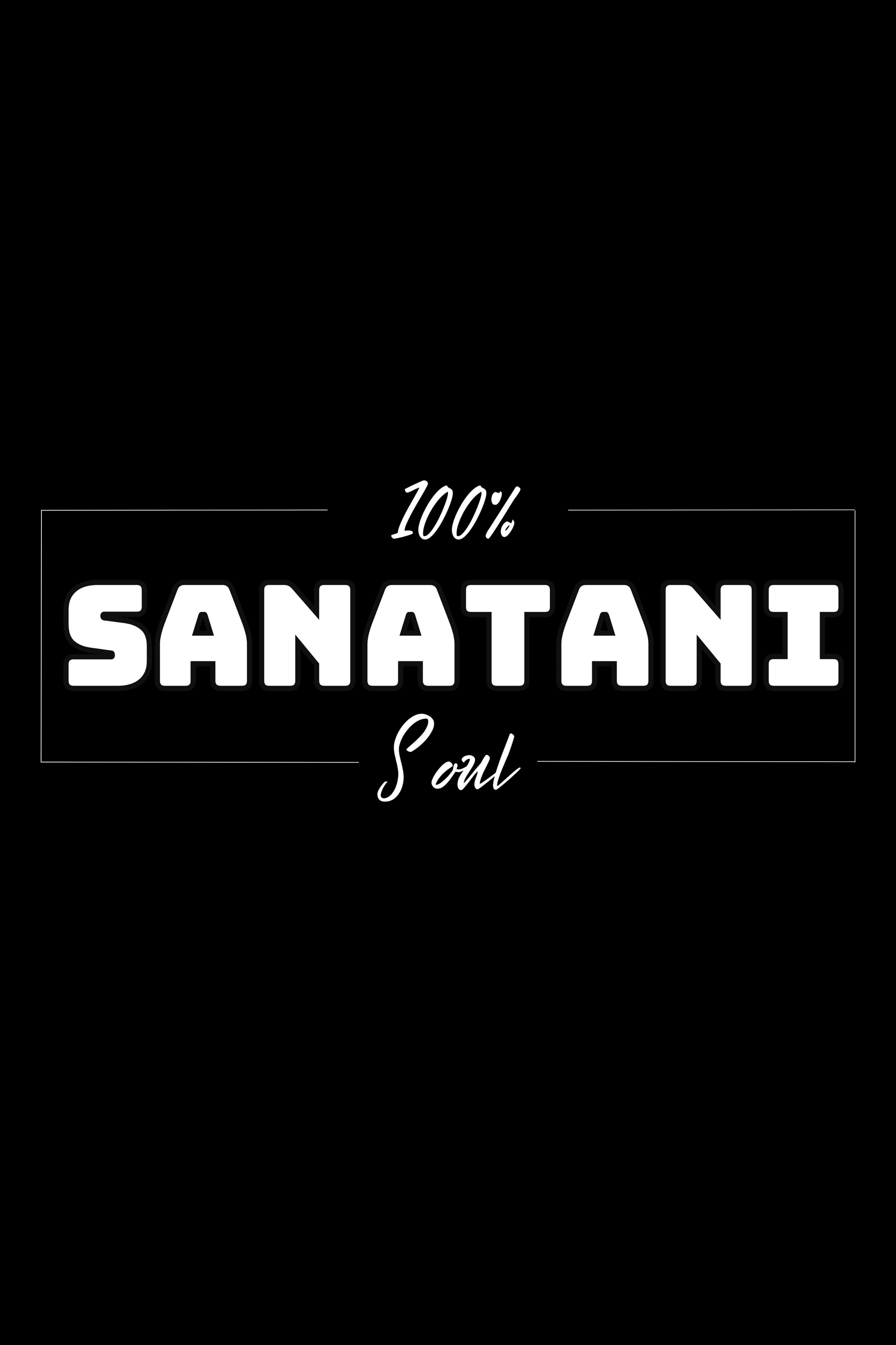 100% Sanatani classic Cotton T-shirt – Sanatan Dharma Hindu Spiritual Graphic oversized Tee for men - SanatanSoul
