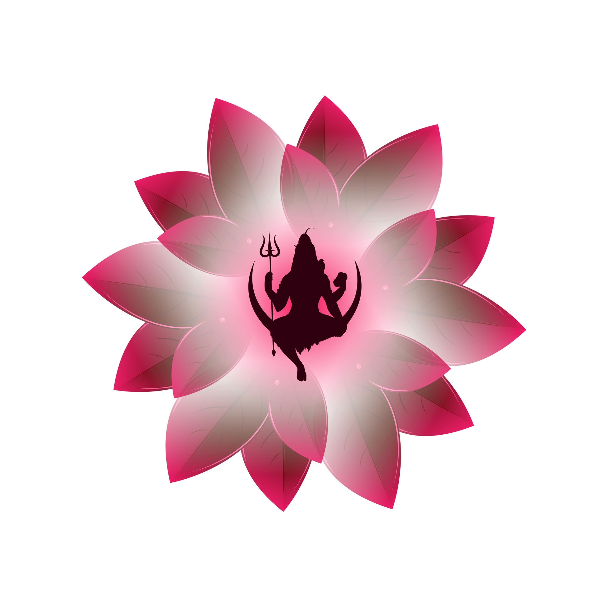 Mahadev Lotus Unisex Oversized T-Shirt - SanatanSoul