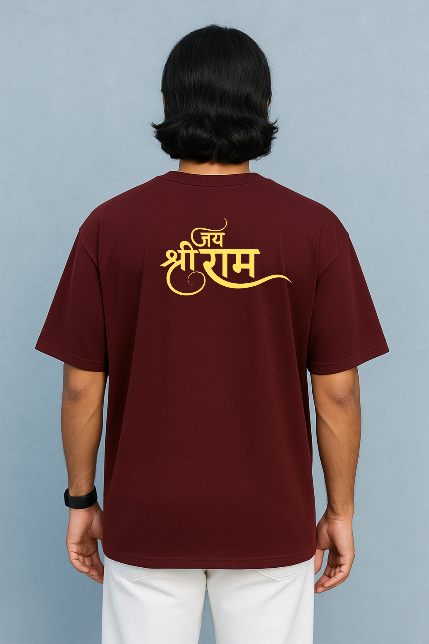 Jai Shree Ram Oversized T-Shirt — Premium Sanatani Hindu Spiritual Tee for Men & Women - SanatanSoul