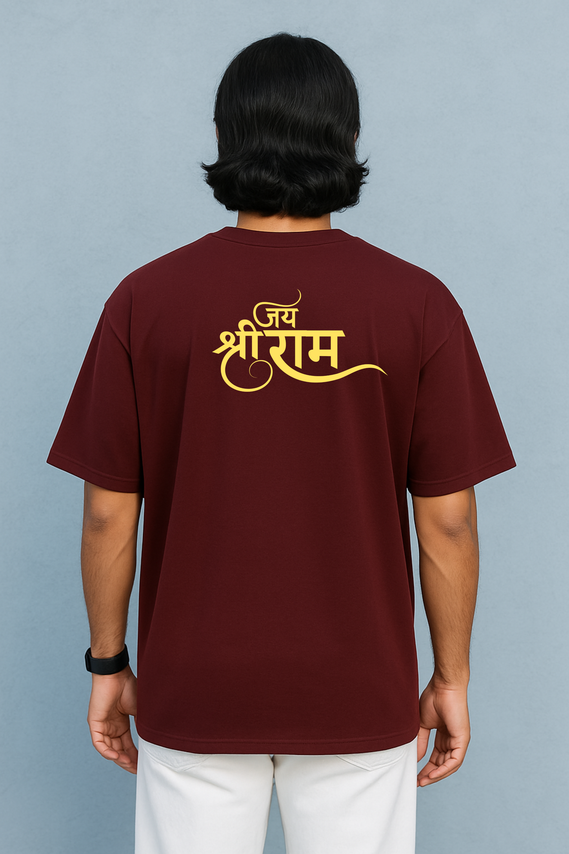 Jai Shree Ram Oversized T-Shirt — Premium Sanatani Hindu Spiritual Tee for Men & Women - SanatanSoul