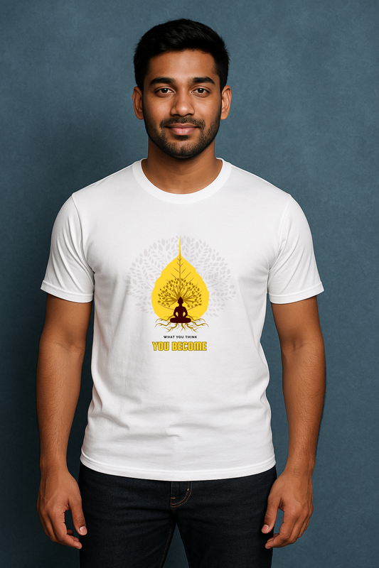 "What You Think, You Become" – Gautam Buddha T-Shirt - SanatanSoul