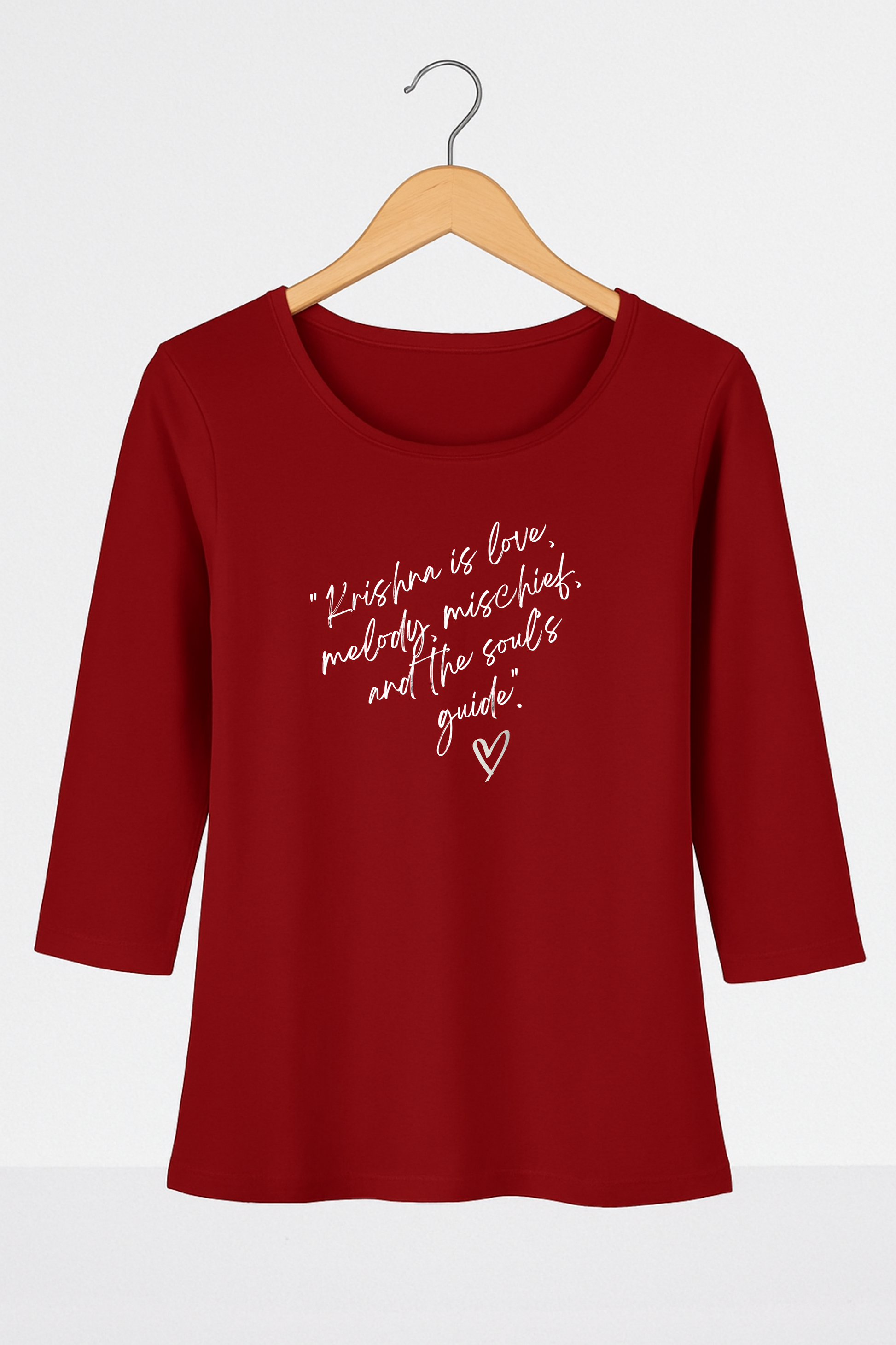 Krishna Vibes – Women's Full Sleeve cotton Tee - SanatanSoul