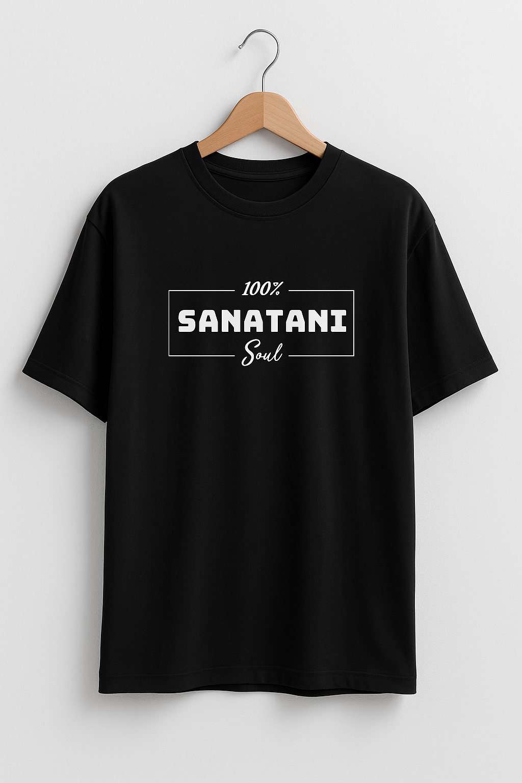 100% Sanatani classic Cotton T-shirt – Sanatan Dharma Hindu Spiritual Graphic oversized Tee for men - SanatanSoul