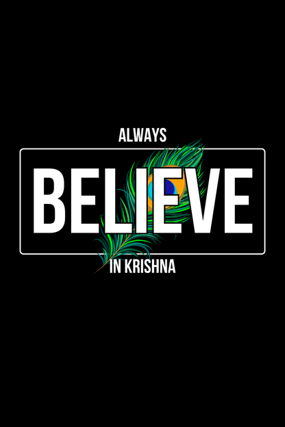 Always Believe in Krishna – Women's Full-Sleeve T-Shirt - SanatanSoul
